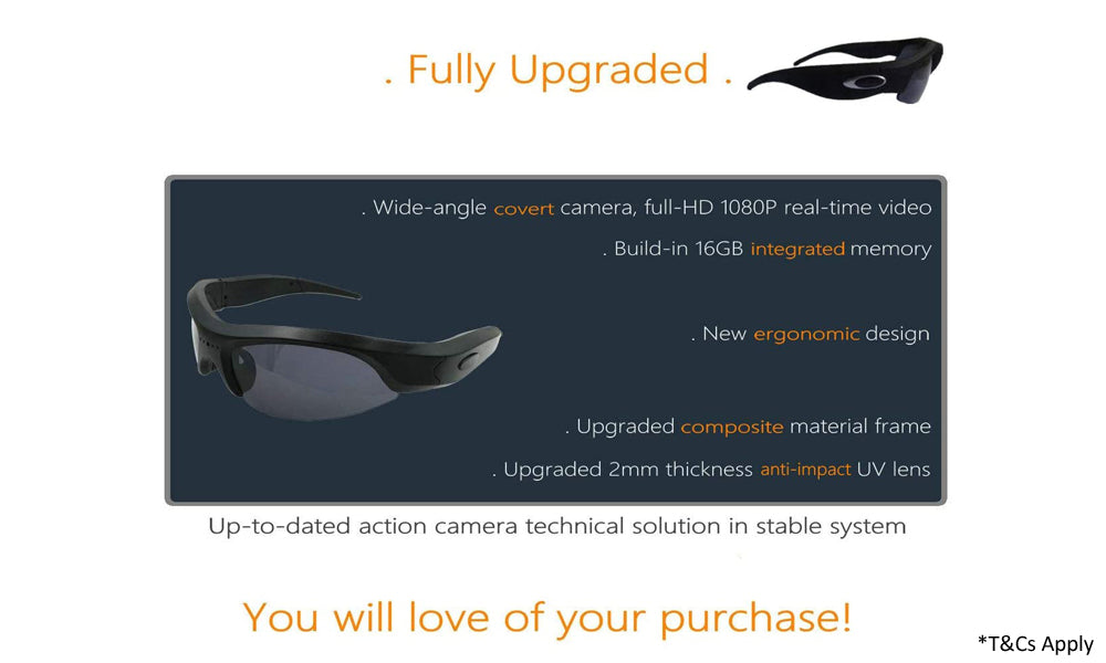 Igreeman Cycling Goggles Camera Glasses