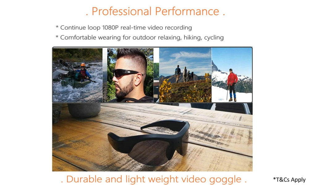 Igreeman Cycling Goggles Camera Glasses