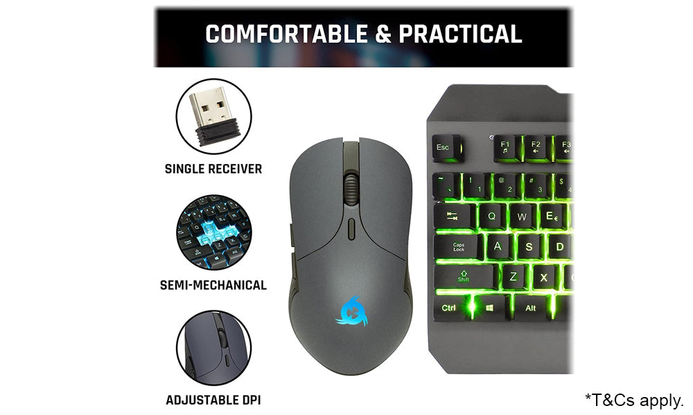 KLIM Unity Wireless Keyboard and Mouse Set