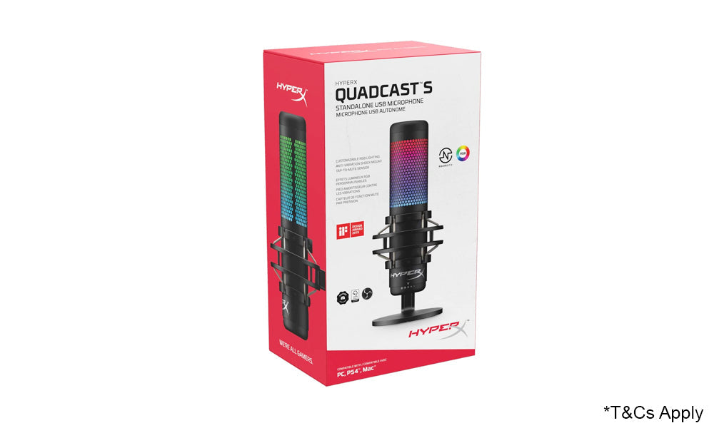 HyperX QuadCast S – RGB USB Condenser Microphone