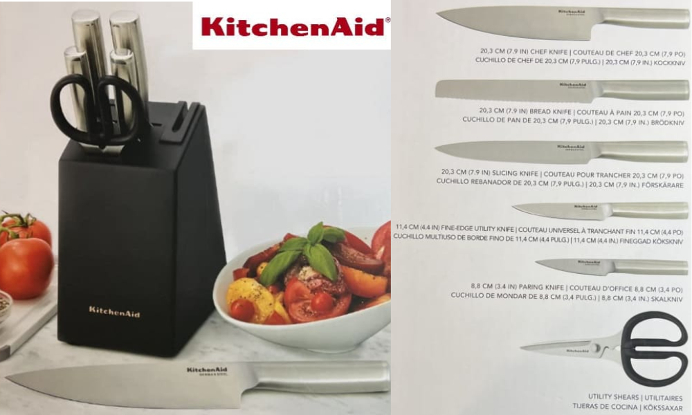 Kitchenaid German Steel Knife Block 7 Piece Set