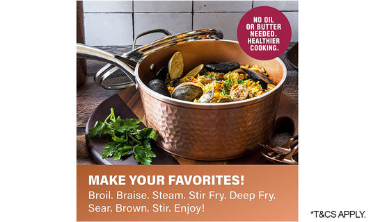 Gotham Steel Premium Hammered Cookware – 5 Piece