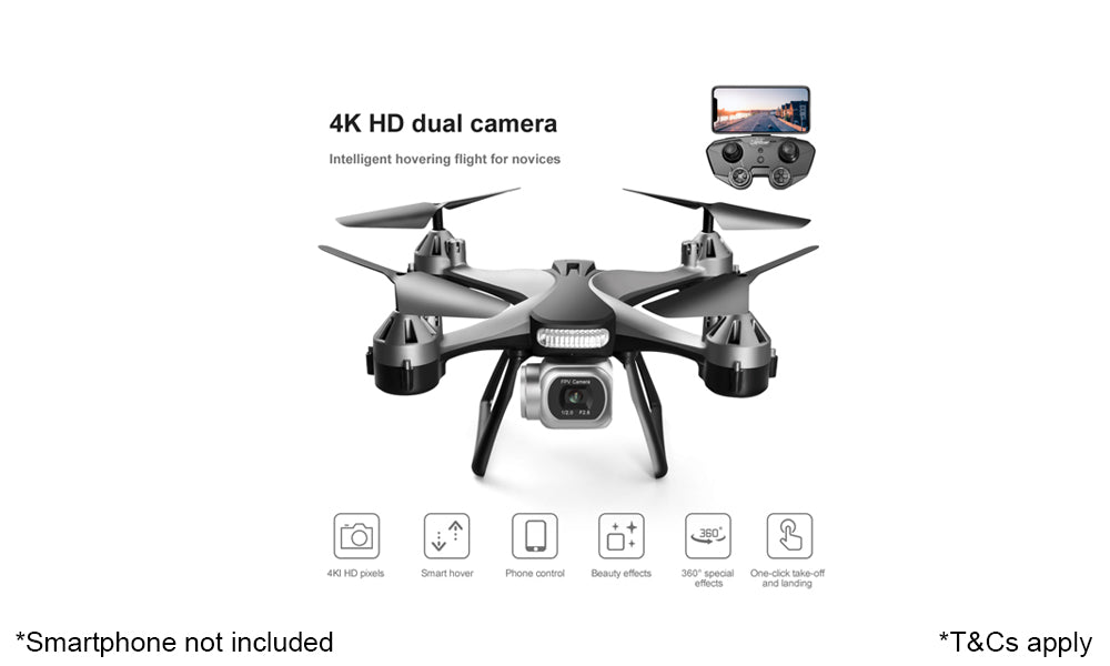 Foldable Mini Drone for Beginners with 4K Dual HD Camera