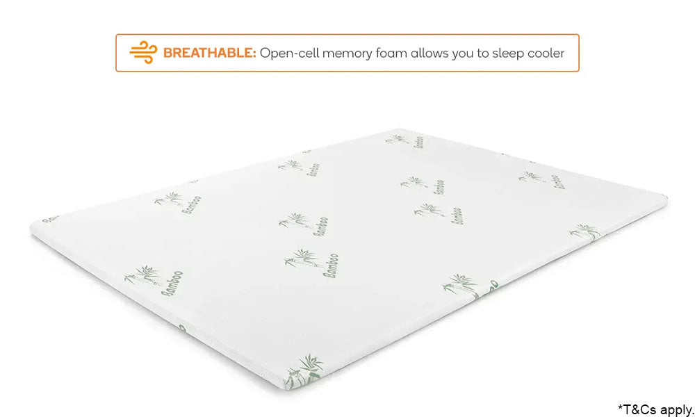 Ovela Bamboo Memory Foam Mattress Topper (Queen)
